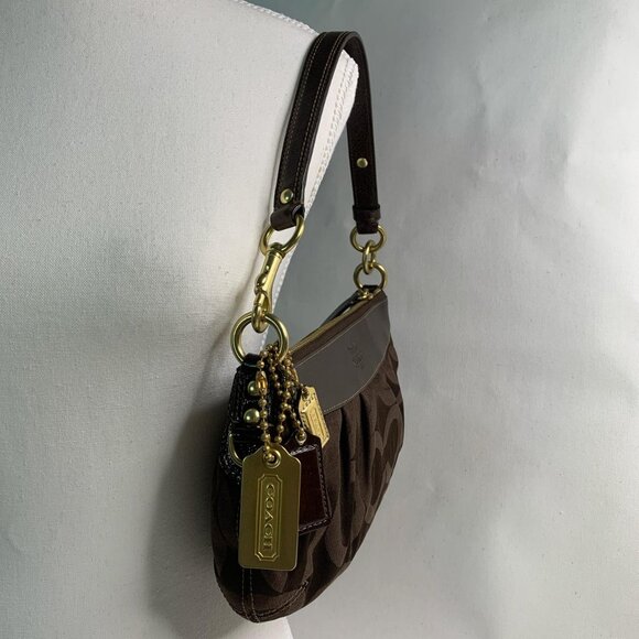 Coach Madison Op Art Small Hobo Bag – Brown - Picture 3 of 8